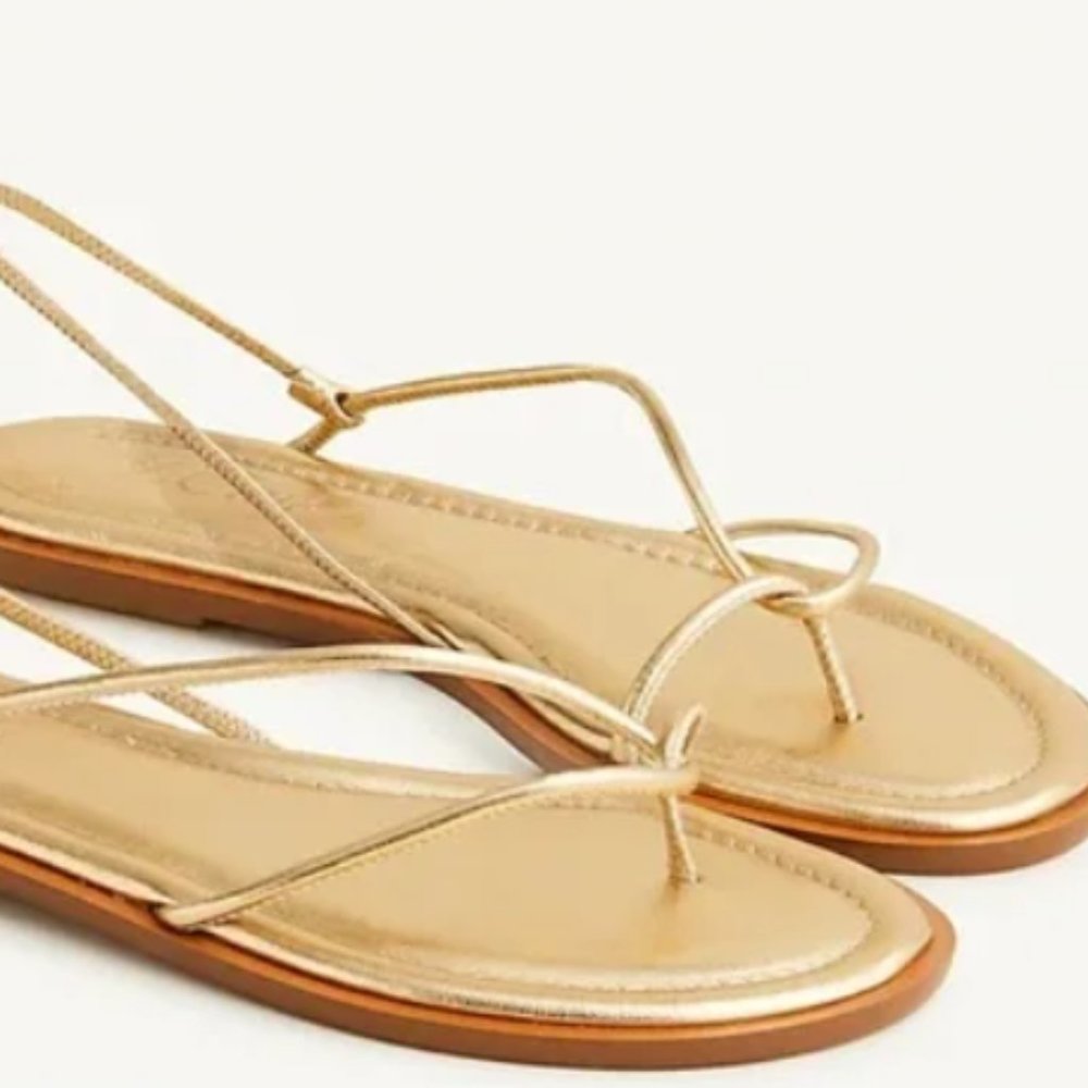 J. Crew Sorrento strappy sandals in metallic leather (Gold) Size 9
Item BH422